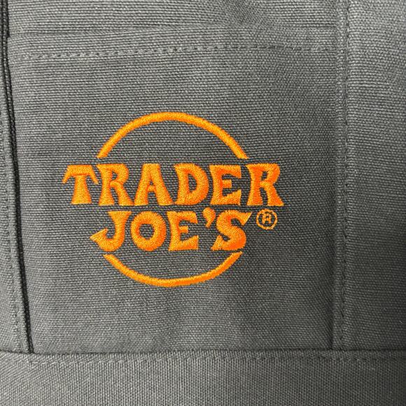 LOT 2x — Trader Joe’s Canvas MINI Tote Bag — Halloween 2025 Black Orange Set NWT - Picture 3 of 6
